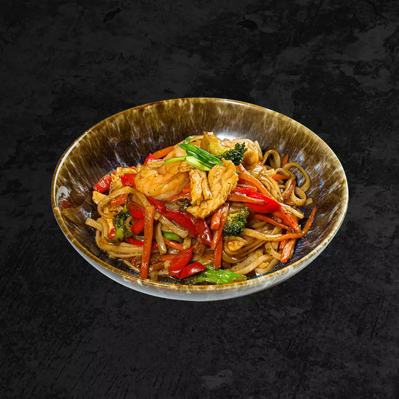 Вок по-сингапурски в устричном соусе