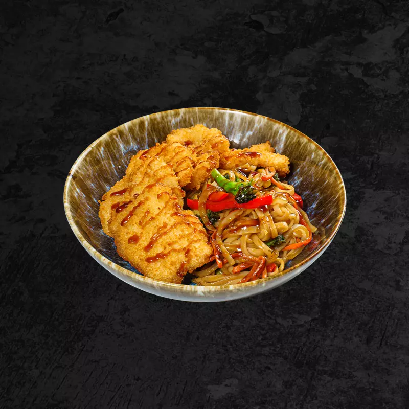 Удон с хрустящей курочкой