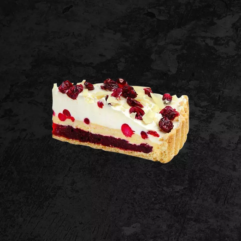 Торт брусничный с белым шоколадом