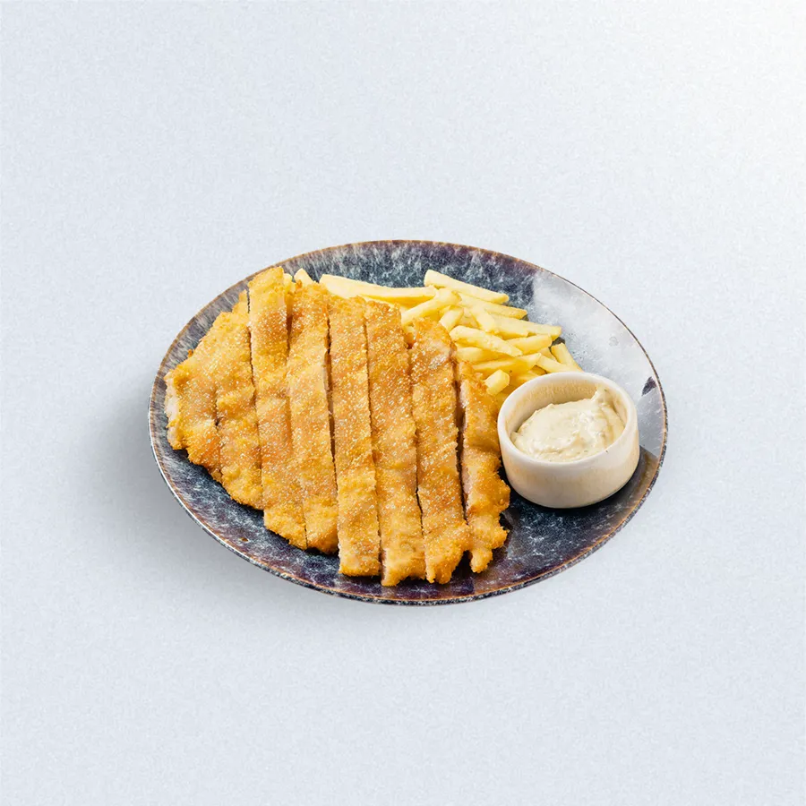 Тонкацу с картофелем фри