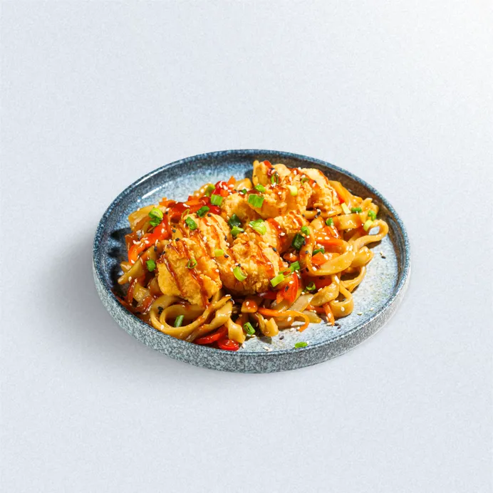 Удон с хрустящей курочкой