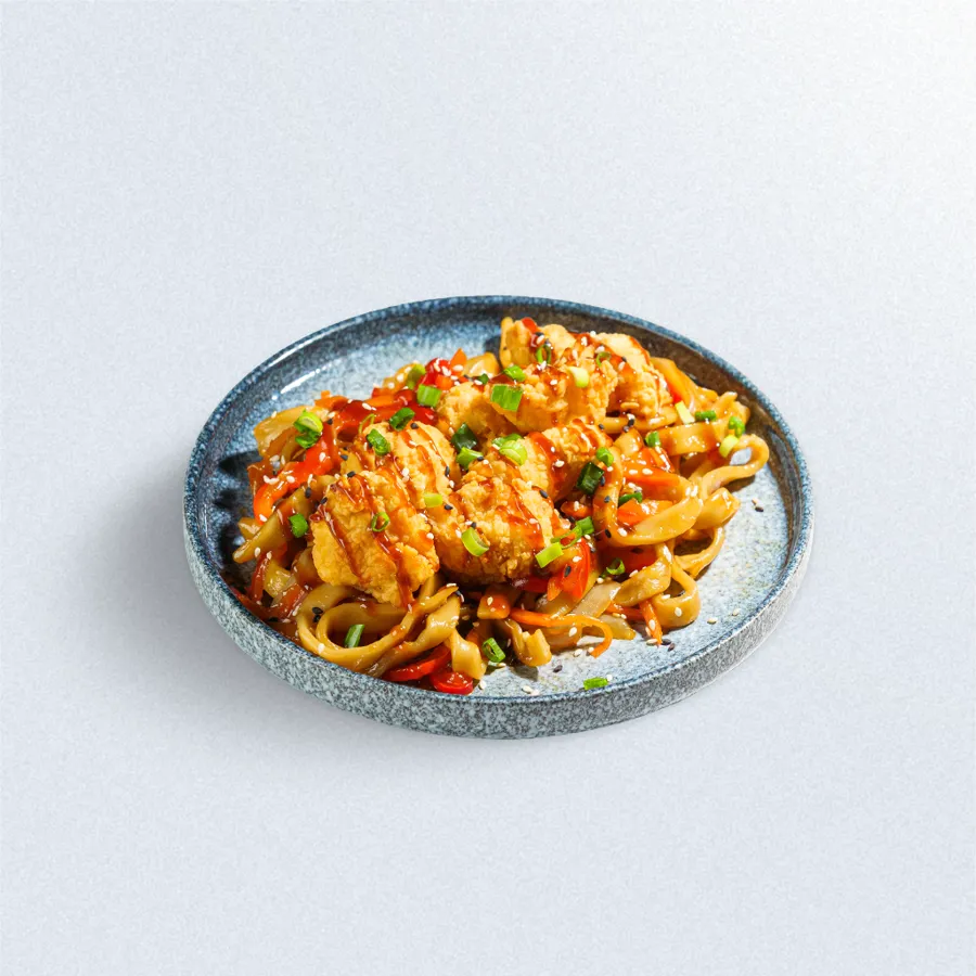 Удон с хрустящей курочкой