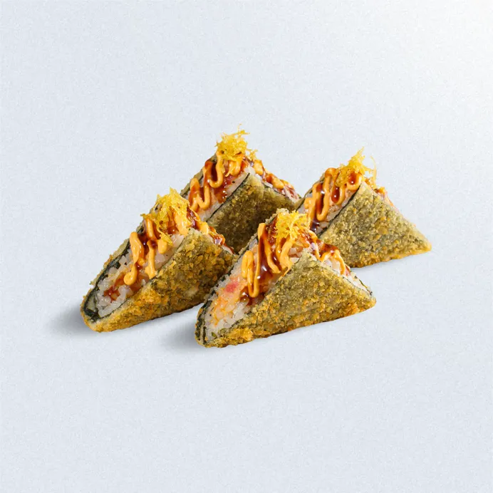 Сэндвич из тунца и  лосося в спайс соусе